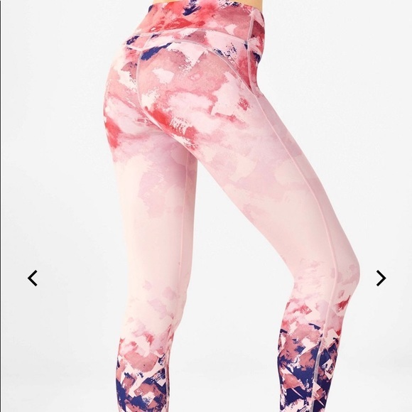 Fabletics Pants - FABLETICS Mid-Rise Pink PureLuxe Capri Leggings